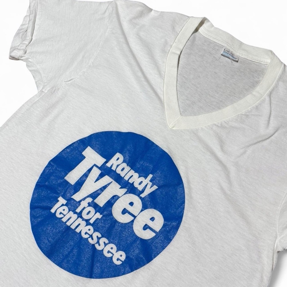 Vintage 80s Randy Tyree for Tennessee Mayoral Promo Souvenir T-shirt L 17.5x28 - Picture 3 of 8